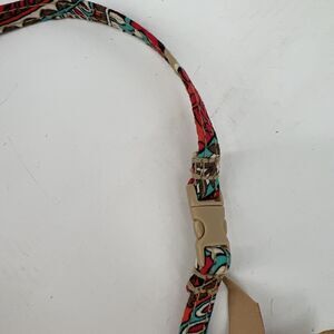 Vera Bradley Zip ID Case and Lanyard Set Lot Of 2 Purple Floral Bohemian